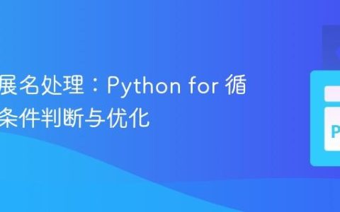 文件扩展名处理：Python for 循环中的条件判断与优化