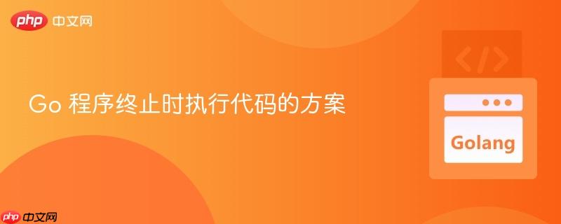 go 程序终止时执行代码的方案