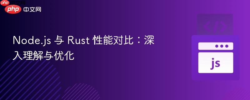 node.js 与 rust 性能对比:深入理解与优化