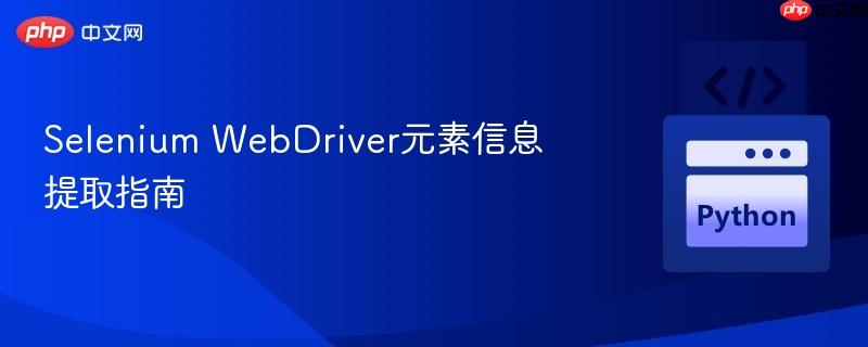 Selenium WebDriver元素信息提取指南