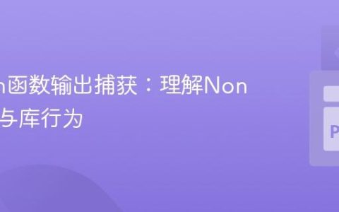 Python函数输出捕获：理解NoneType与库行为