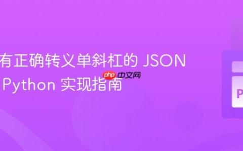 生成带有正确转义单斜杠的 JSON 文件：Python 实现指南