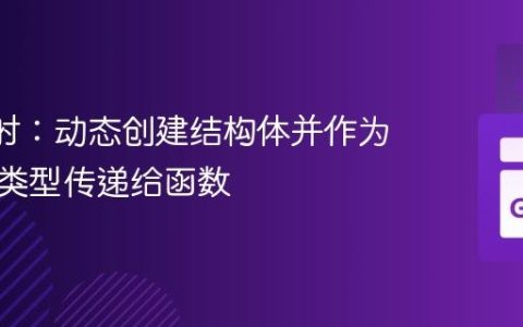 Go 反射：动态创建结构体并作为非指针类型传递给函数