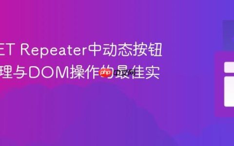 ASP.NET Repeater中动态按钮事件处理与DOM操作的最佳实践