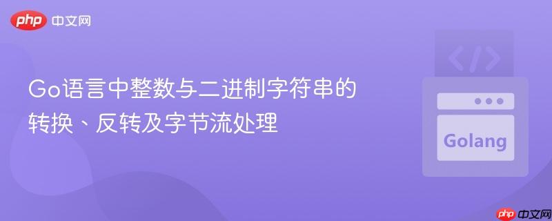 Go语言中整数与二进制字符串的转换、反转及字节流处理