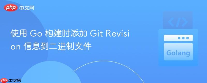 使用 go 构建时添加 git revision 信息到二进制文件