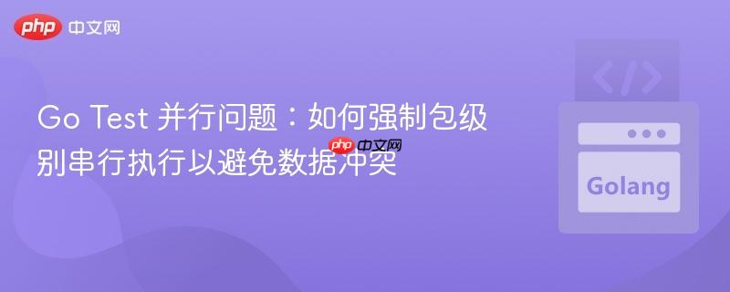 Go Test 并行问题:如何强制包级别串行执行以避免数据冲突