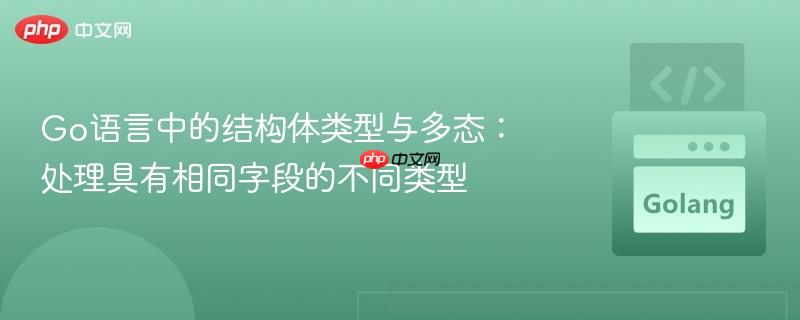 go语言中的结构体类型与多态:处理具有相同字段的不同类型