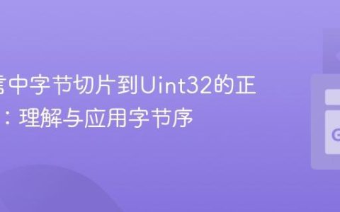 Go语言中字节切片到Uint32的正确转换：理解与应用字节序