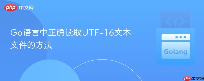 Go语言中正确读取UTF-16文本文件的方法