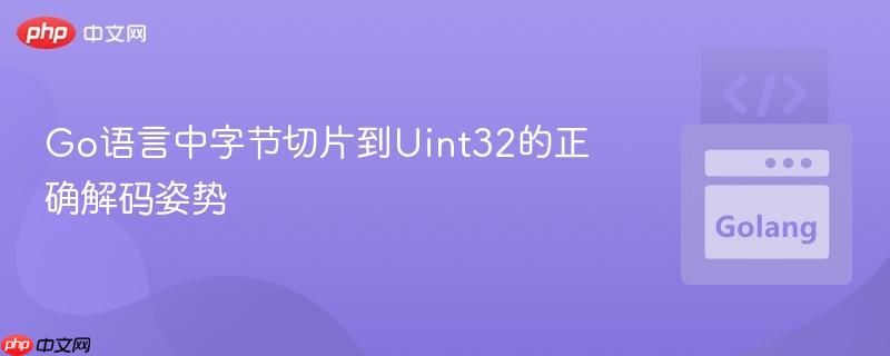 Go语言中字节切片到Uint32的正确解码姿势
