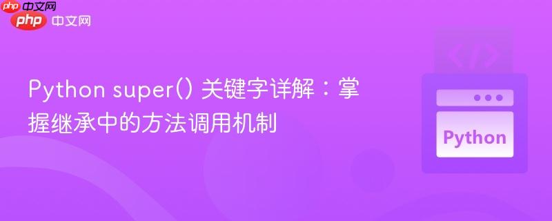 Python super() 关键字详解:掌握继承中的方法调用机制