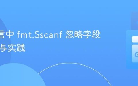 Go 语言中 fmt.Sscanf 忽略字段的策略与实践