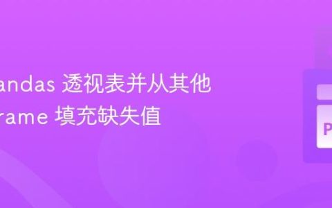 使用 Pandas 透视表并从其他 DataFrame 填充缺失值