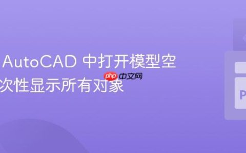 如何在 AutoCAD 中打开模型空间并一次性显示所有对象