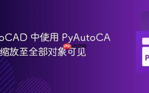 在 AutoCAD 中使用 PyAutoCAD 自动缩放至全部对象可见