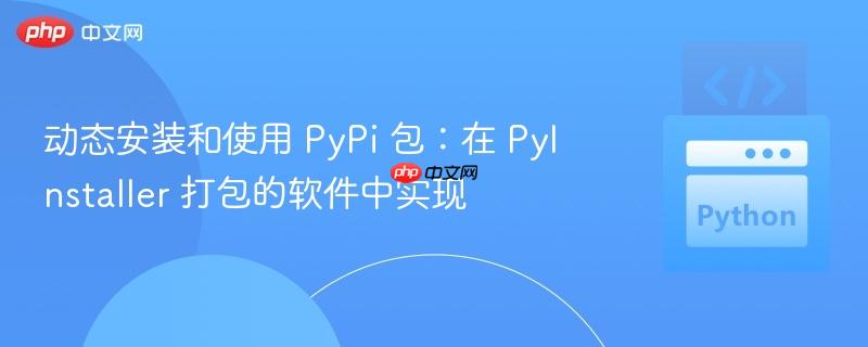 动态安装和使用 pypi 包:在 pyinstaller 打包的软件中实现