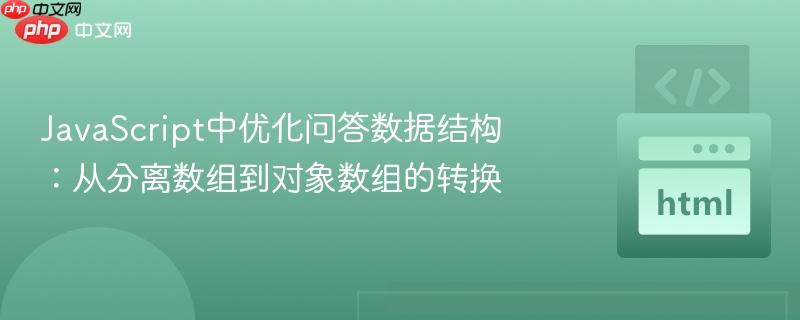 JavaScript中优化问答数据结构:从分离数组到对象数组的转换