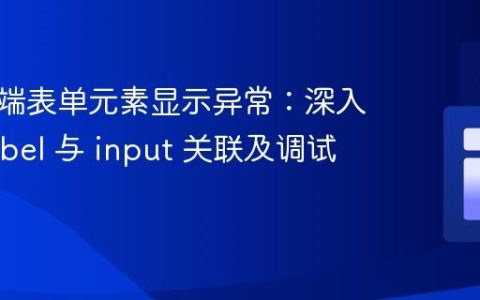 解决前端表单元素显示异常：深入理解 label 与 input 关联及调试技巧