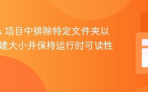 Next.js 项目中排除特定文件夹以优化构建大小并保持运行时可读性