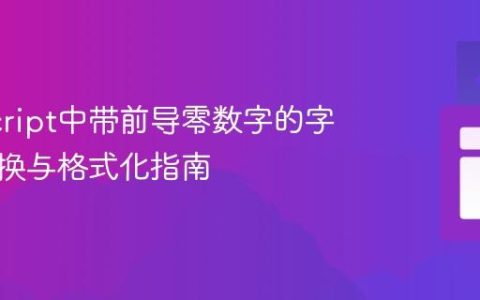 JavaScript中带前导零数字的字符串转换与格式化指南
