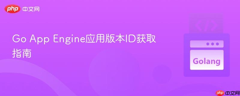 Go App Engine应用版本ID获取指南