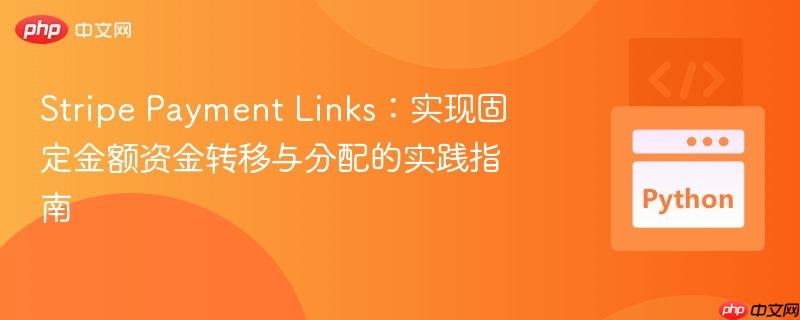 Stripe Payment Links:实现固定金额资金转移与分配的实践指南