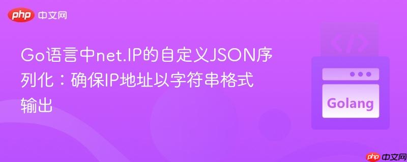 Go语言中net.IP的自定义JSON序列化:确保IP地址以字符串格式输出