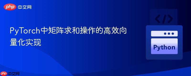 PyTorch中矩阵求和操作的高效向量化实现