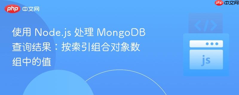 使用 node.js 处理 mongodb 查询结果:按索引组合对象数组中的值