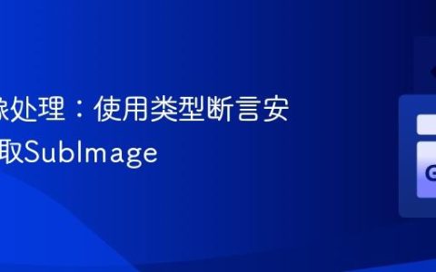 Go图像处理：使用类型断言安全地获取SubImage