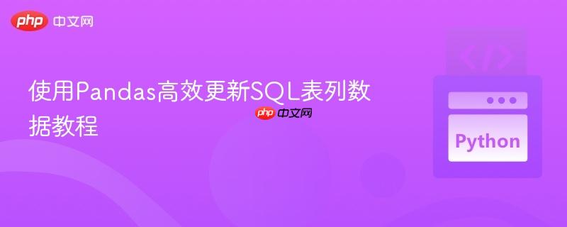 使用Pandas高效更新SQL表列数据教程