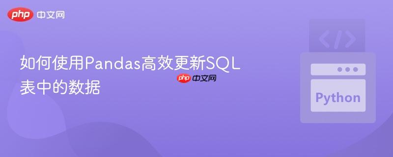 如何使用pandas高效更新sql表中的数据