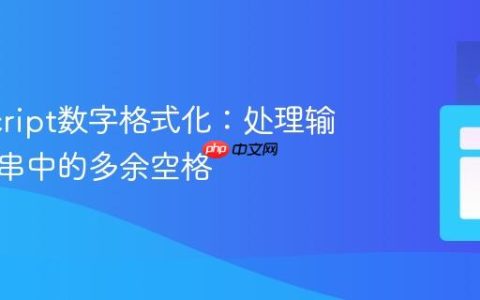 JavaScript数字格式化：处理输入字符串中的多余空格