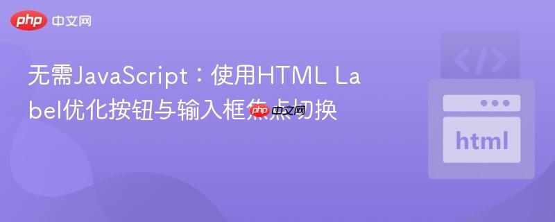 无需JavaScript:使用HTML Label优化按钮与输入框焦点切换