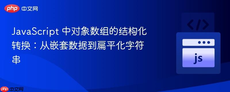 javascript 中对象数组的结构化转换:从嵌套数据到扁平化字符串