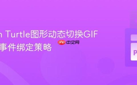 Python Turtle图形动态切换GIF后点击事件绑定策略