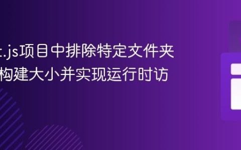 在Next.js项目中排除特定文件夹以优化构建大小并实现运行时访问