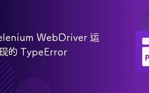 解决 Selenium WebDriver 运行时出现的 TypeError