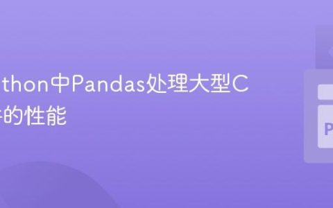 优化Python中Pandas处理大型CSV文件的性能