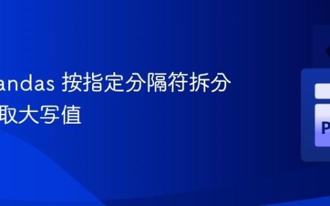 使用 Pandas 按指定分隔符拆分列并提取大写值