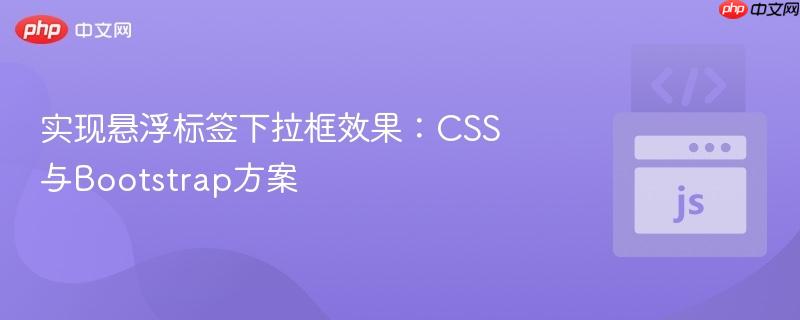 实现悬浮标签下拉框效果:css与bootstrap方案