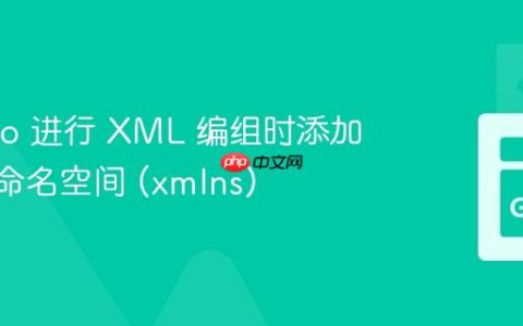 使用 Go 进行 XML 编组时添加 XML 命名空间 (xmlns)