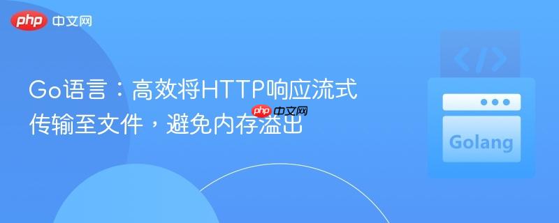 Go语言:高效将HTTP响应流式传输至文件,避免内存溢出
