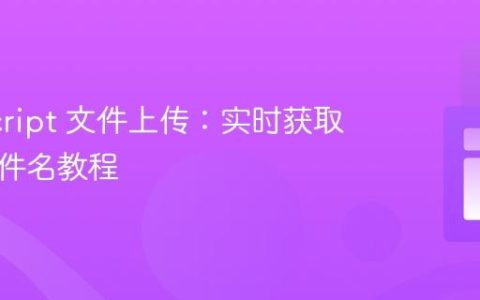 JavaScript 文件上传：实时获取选定文件名教程