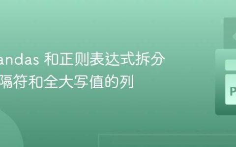使用 Pandas 和正则表达式拆分包含分隔符和全大写值的列