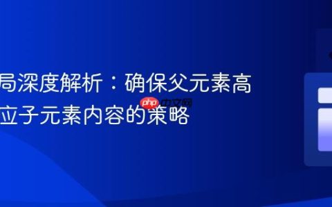 CSS布局深度解析：确保父元素高度自适应子元素内容的策略