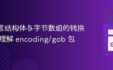 Go 语言结构体与字节数组的转换：深入理解 encoding/gob 包