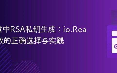 Go语言中RSA私钥生成：io.Reader参数的正确选择与实践
