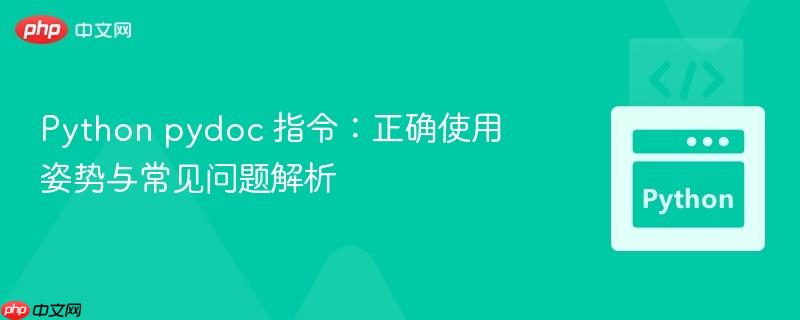 python pydoc 指令:正确使用姿势与常见问题解析